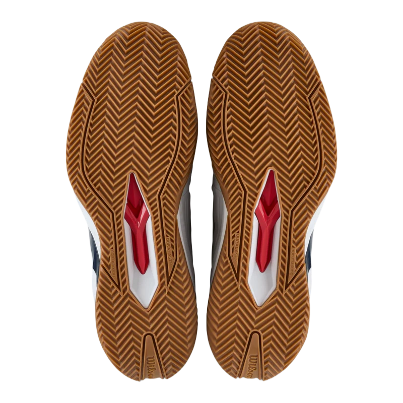 Zapatillas Wilson Rush Pro 4.5 Clay RG White/Navy Blazer/Gum 2025 - Image 4